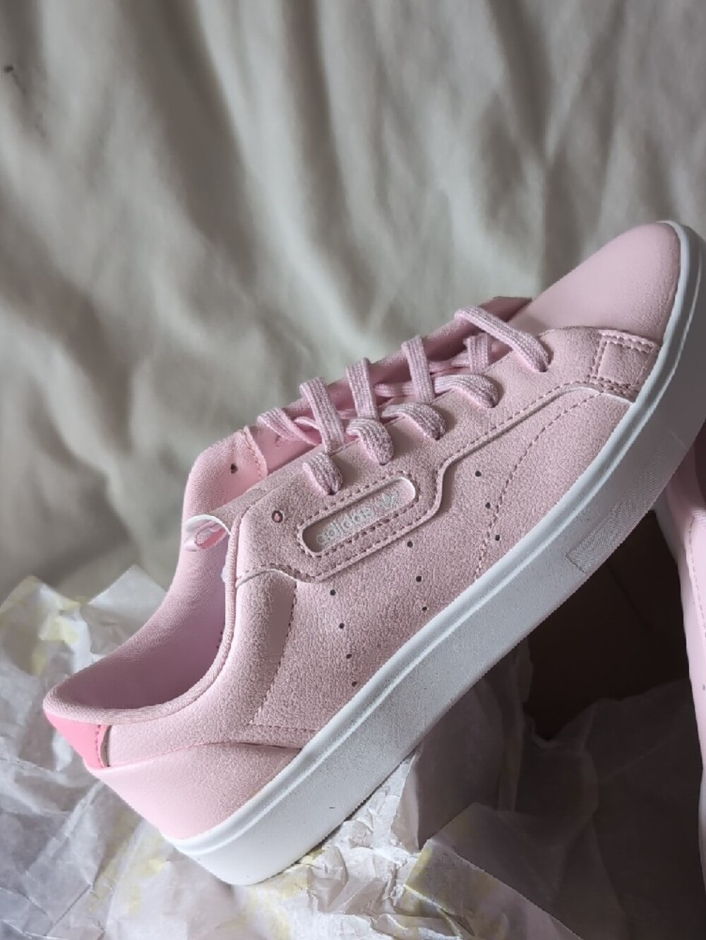adidas SLEEK Pink Low-Top Sneakers - Picture 4 of 7